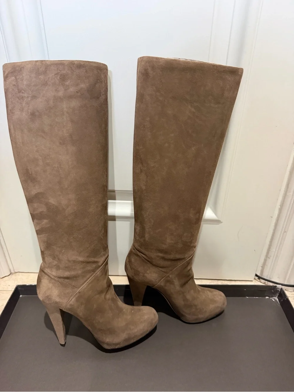 Bally Brown Suede Tall Booties